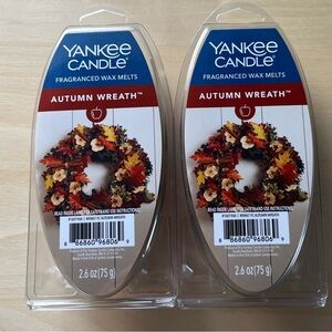 Two Packs New Yankee Candle Autumn Wreath Wax Melts